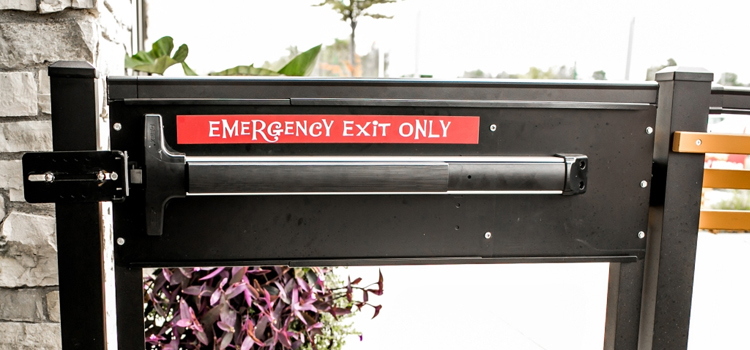 emergency push bar installation in Crestline